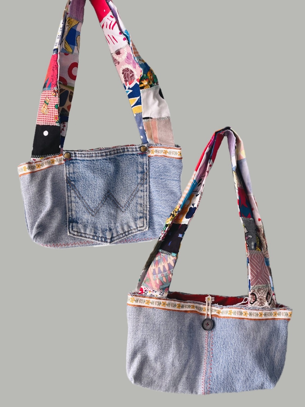 Handcrafted | Reworked Denim Jean Western Chic Handbag Shoulder Bag Purse